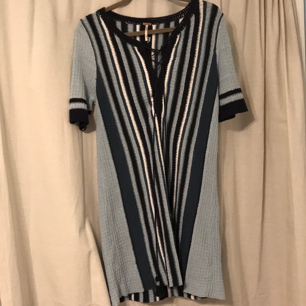 Free people knitted lace up dress